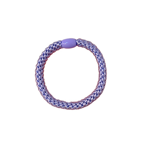 Cross-border colored braided rubber band basic style girls high ponytail gold and silver wire contrasting thickened bracelet hair rope