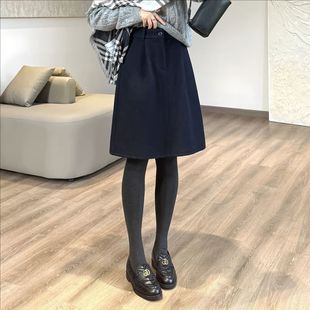 ���⻨����ȹë�ذ���ȹ  25�����ﶬ���sͨ�ڼ�ɫ�ٴ��@��ë��ȹ