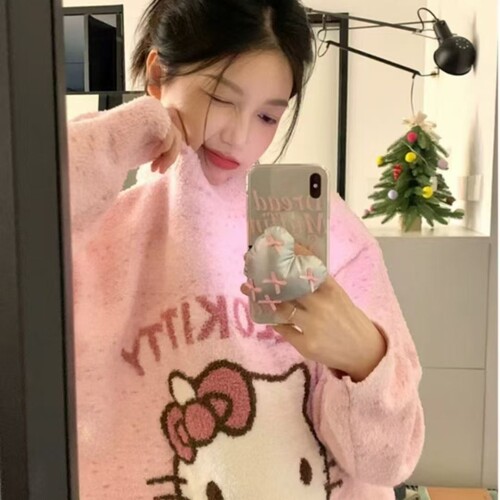 Factory Wholesale Plush Thick Autumn/Winter New Coral Fleece Nightgown for Women Students, Ins Dorm Suitable for Export and Import Trade