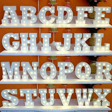 大led英文字母灯数字造型灯求婚生日节日布置道具橱窗展柜装饰灯