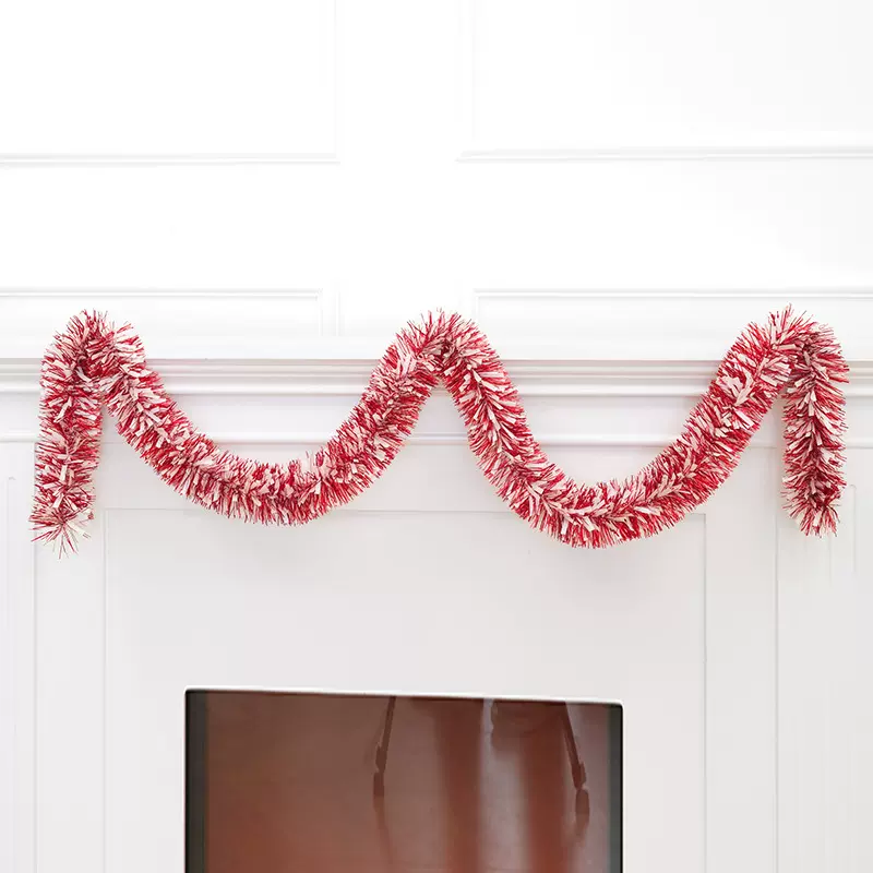 亚马逊爆款圣诞毛条拉花茜草各节日装饰彩条婚房彩带晚会场地布置