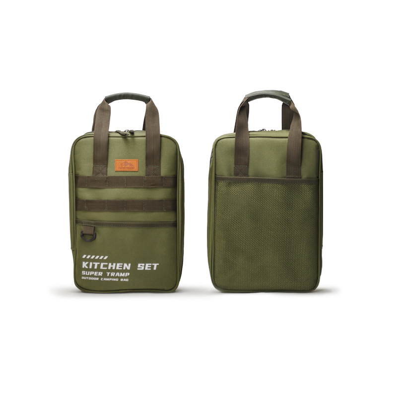 Juego de vajilla para exteriores, llevar utensilios de cocina para acampar, bolsa de almacenamiento, camping, recorrido sin conductor, utensilios de cocina, pala, equipo de tabla de cortar