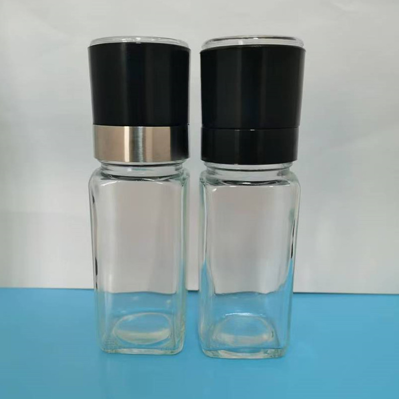 现货120克四方研磨调料瓶  海盐研磨瓶 胡椒研磨瓶