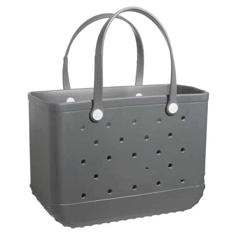 EVAビーチバッグハンドバッグ 欧米風EVA穴あきバッグ レディースショルダー防水大容量ビーチバッグ 2025年新作|undefined