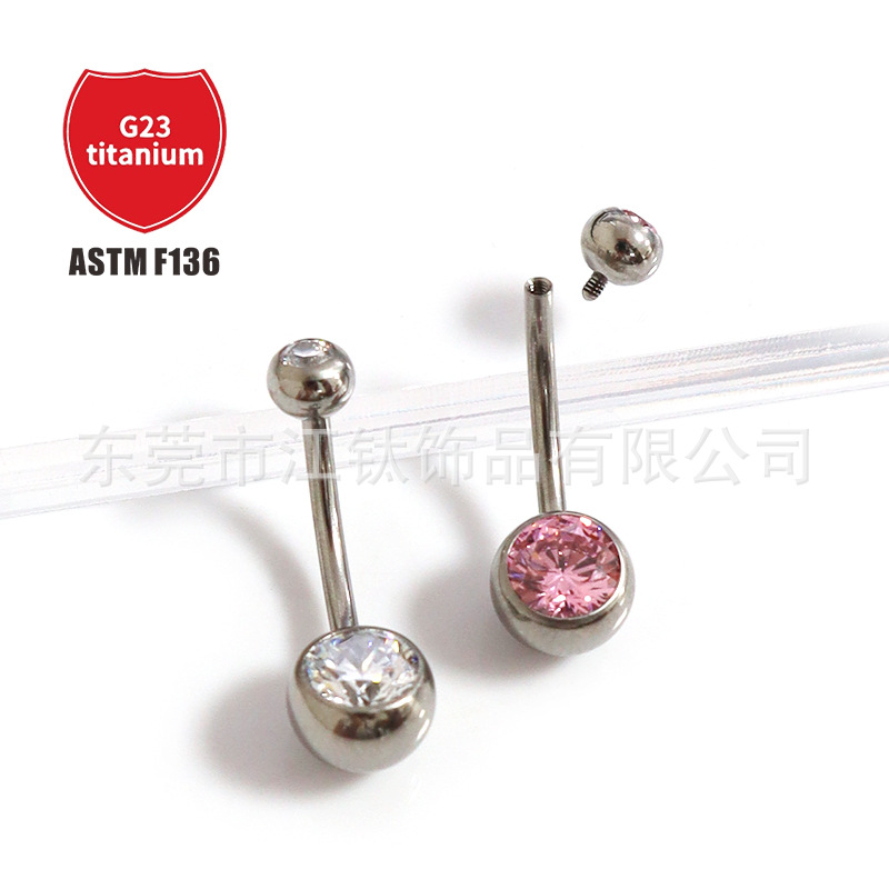 Pointed titanium steel lip stud product view