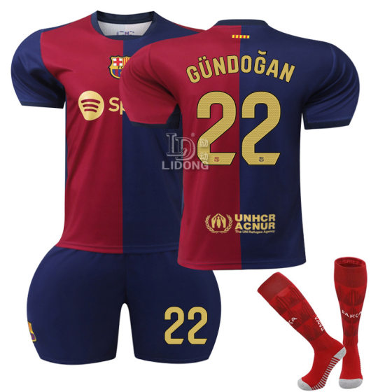 2425 Model 9 Lewand Messi Golden Number Foreign Trade Supply Barcelona Home Football Kit No. 10 Yamal Jersey