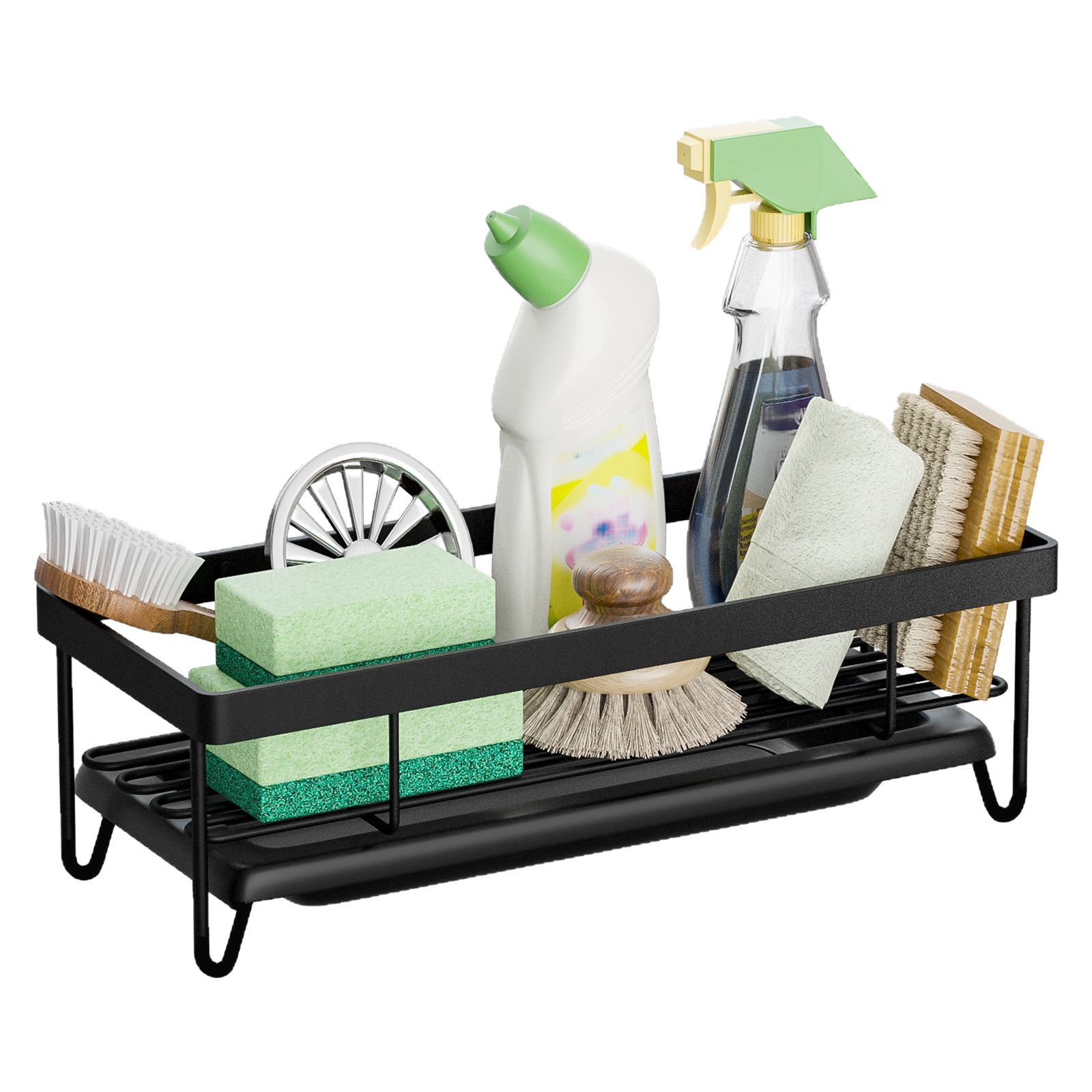 Fabricantes al por mayor lavabo de cocina estantes utensilios de cocina esponja lavavajillas cepillo de drenaje de cocina estante de almacenamiento