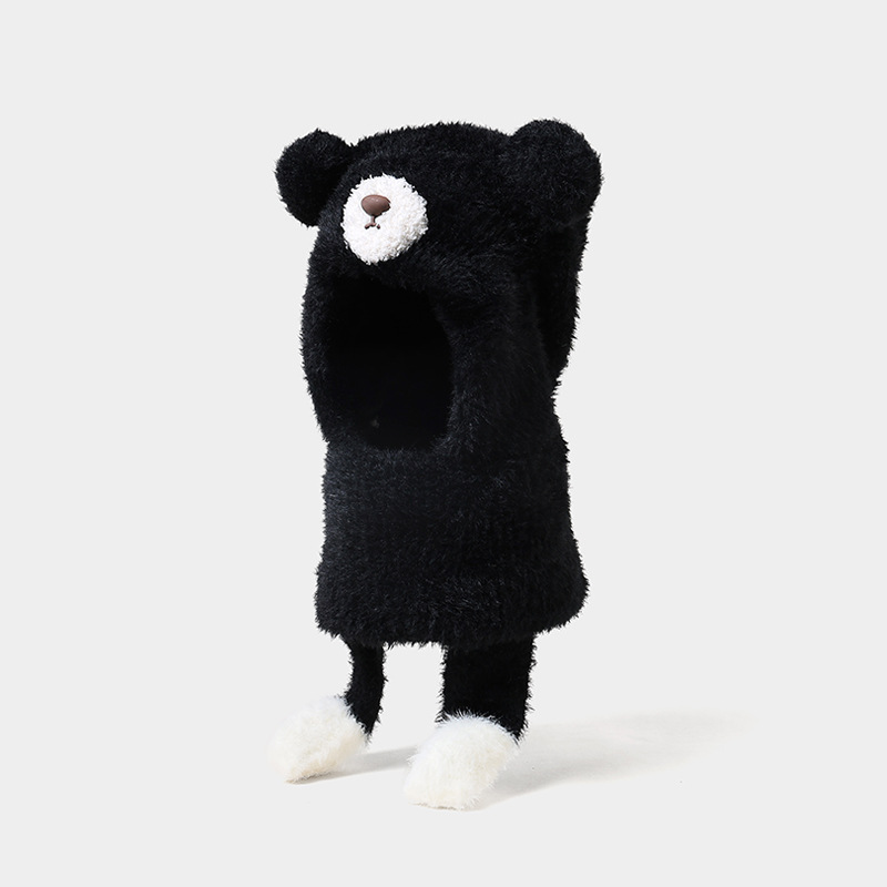 Un pellizco llamará sombrero infantil otoño y invierno máscara de bibón para bebés en una niña de peluche caliente sombrero para niños protectores de orejas