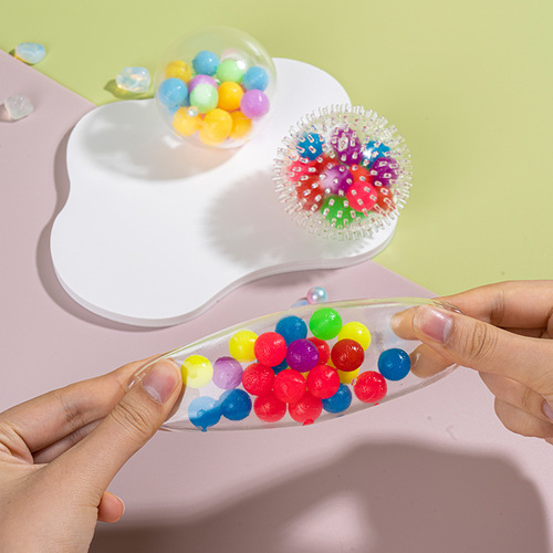 Cross-border Amazon pinchle TPR decompression toy soft rubber slow rebound vent decompression ball decompression toy wholesale