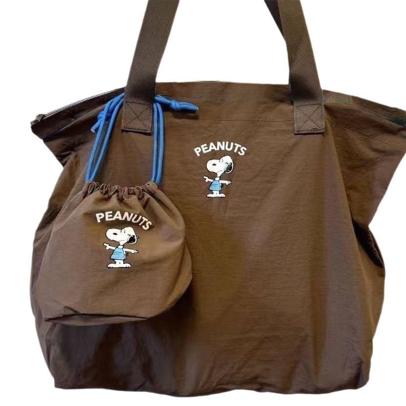 Japón lindo Snoopy bolsa de viaje de gran capacidad bolsa de equipaje portable bolsa de ejercicio plegable
