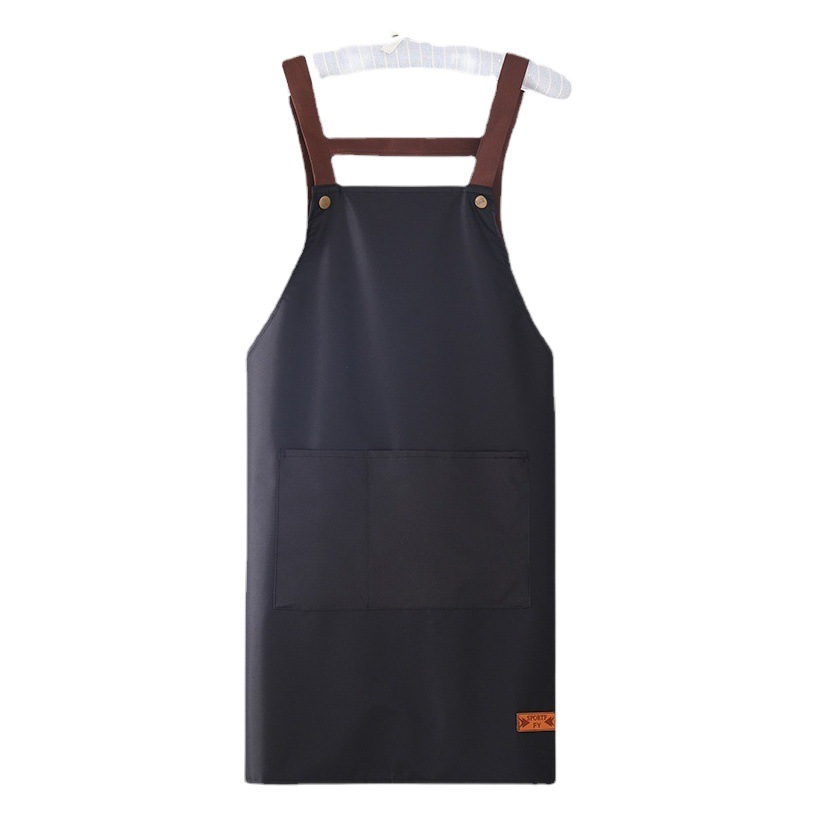 Nueva cocina delantal impermeable a prueba de aceite ropa de trabajo catering estilo coreano de las mujeres de cintura delgada de los hombres Delgado logotipo impreso