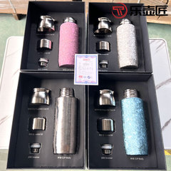 纯钛磁吸保温杯双层钛茶水分离焖泡杯390ml高颜值钛杯便携炫彩
