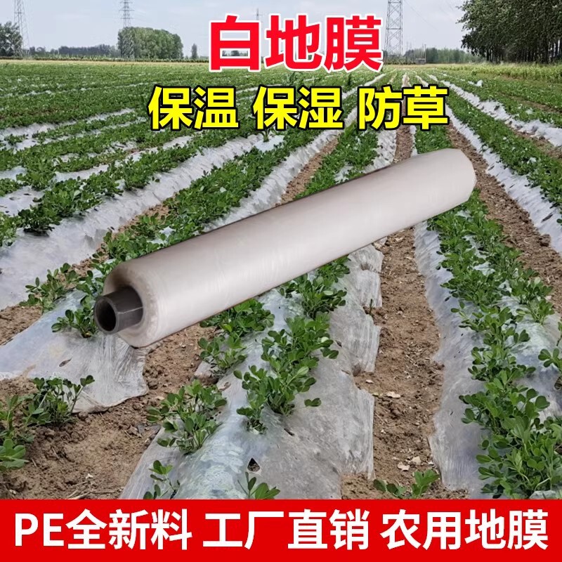Agricultural White Cover Peanut Mulch Film Agricultural Planting Garlic Watermelon Insulation Plastic Film Ground Engineering Film