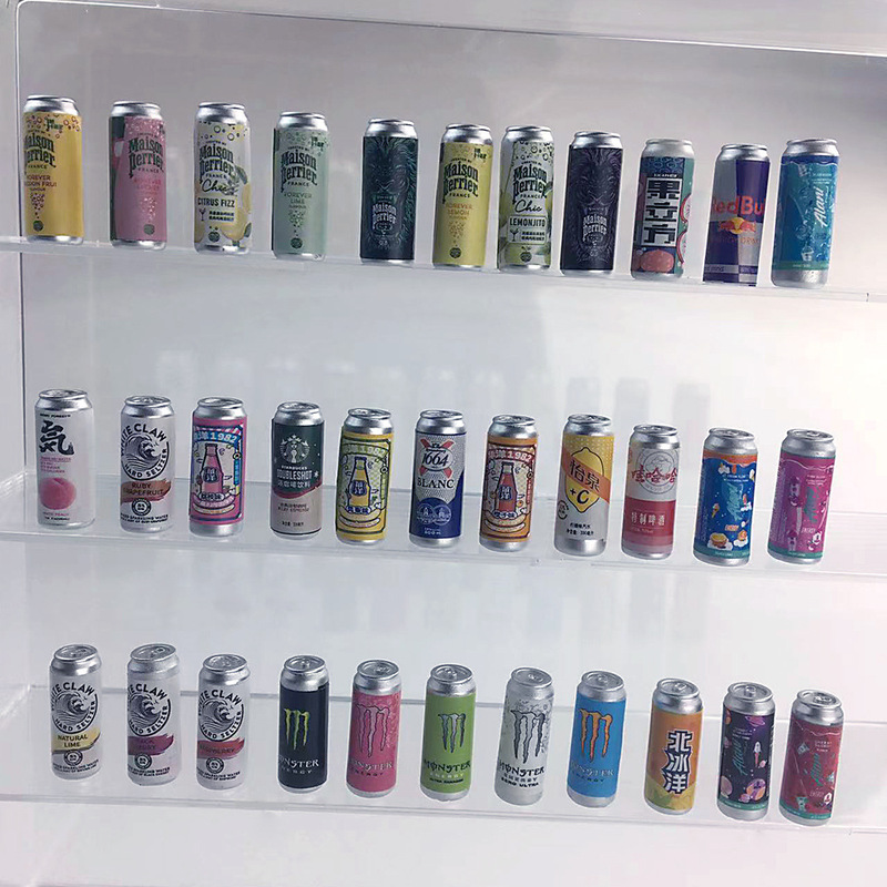 Simulation convenience store can resin small bottle children play house decoration toy small bottle phone case accessories