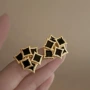 小众艺术立体法式耳环