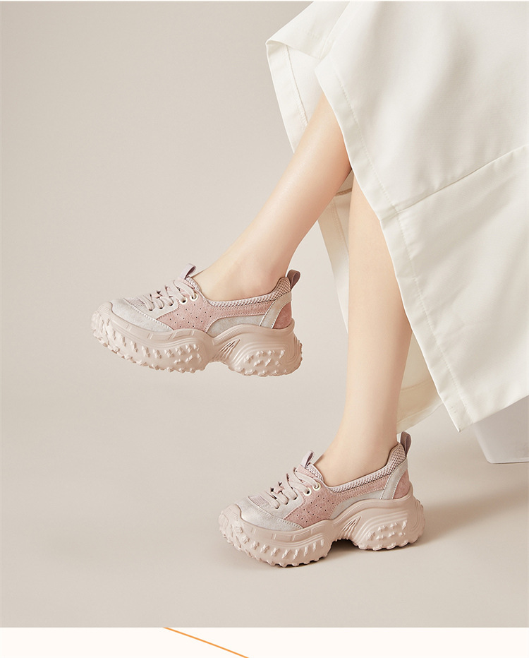 Giày sneaker nữ đế dày lưới thoáng khí phong cách Đức Huấn mùa hè 2025 — Màu xám 3125404004, Hồng 3125404004 chi tiết 2