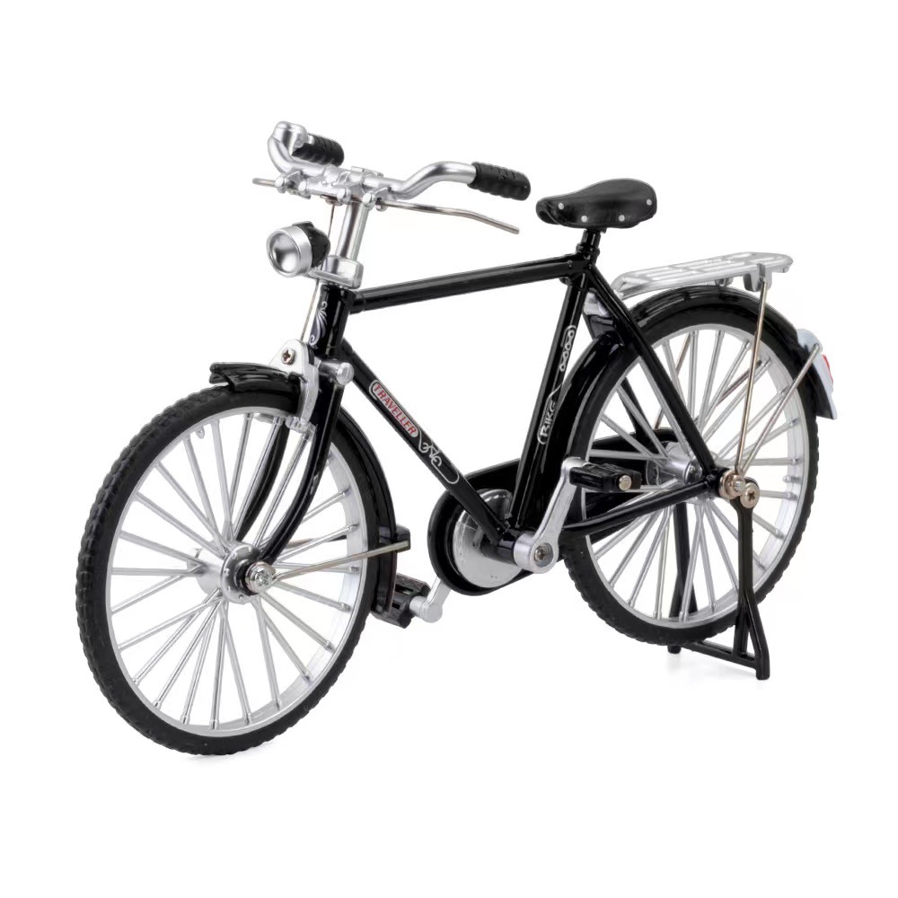 Simulación aleación 28 barras bicicleta modelo retro pedal coche adornos de juguete