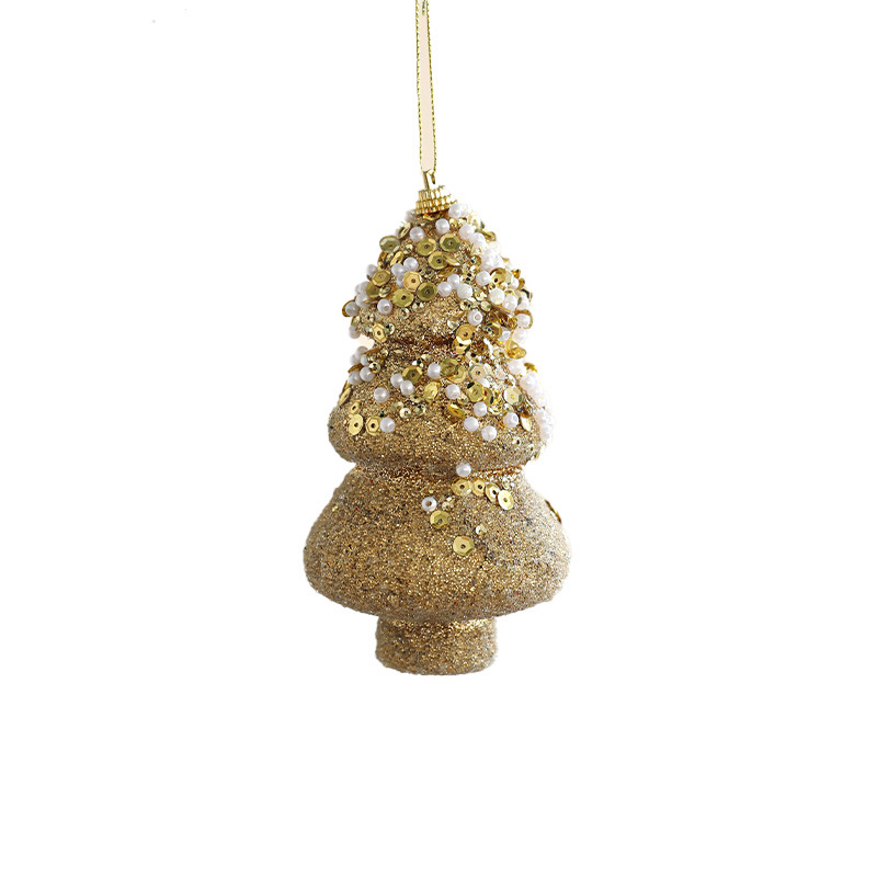Nuevo oro espuma bola de Navidad colgante polvo brillante polvo adhesivo árbol de Navidad colgante bola decoración colgante diseño