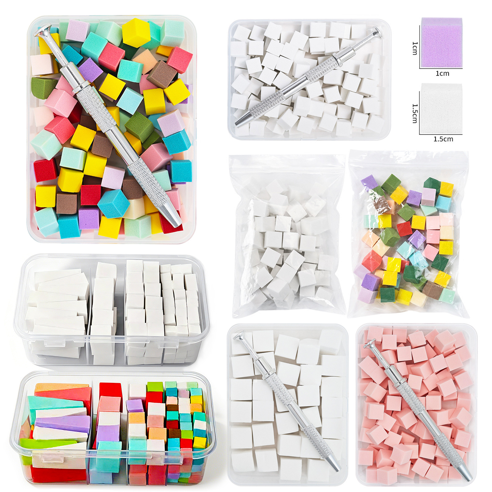 Mini esponja para decoración de uñas, esponja de colorete degradada, esponja multifacética antiadherente para decoración de uñas, maquillaje y corrector.