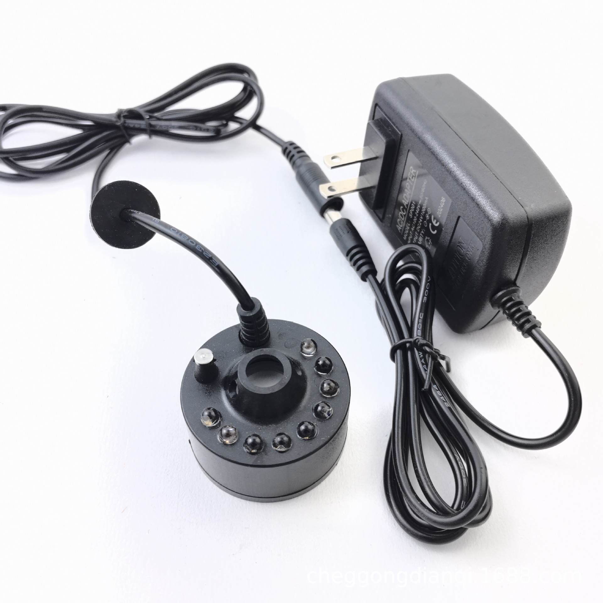 Cross-Border Atomizer Wholesale European and American British Standard Colored Light Sprayer Pool Landscape Garden Fish Tank Fountain Humidifier