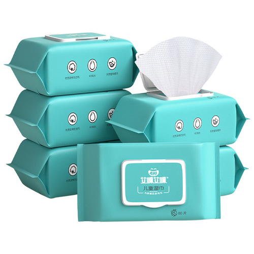 Amy Baby Wipes Thickened Pearl Pattern Wet Wipes 80 Large Pack Covered Wet Wipes Infant and Toddler Hand and Mouth Wipes