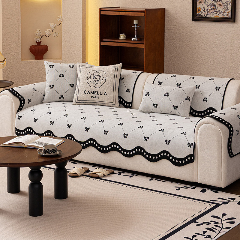 Cuatro estaciones cojín de sofá general ligero de lujo de alta sensación toalla de sofá antideslizante antideslizante doméstica toalla de sofá antideslizante resistente al desgaste anti-gato arañazo