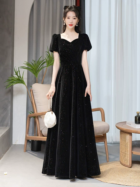 Black, long