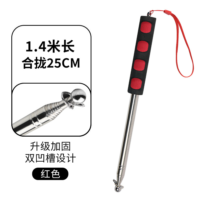 Guía turística retráctil mano fija 2 m bandera 1 m al aire libre engrosse contraído bandera 3 m latigaz 2.5