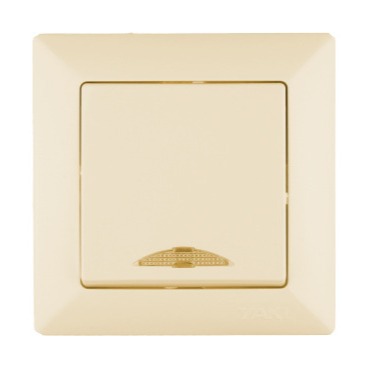 跨境带灯超薄法规插座开关YAKI玫瑰金法式面板开关法标单开批发