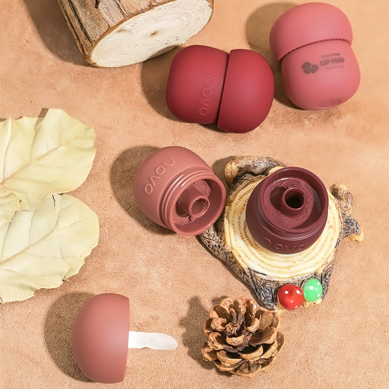 Помада для губ грибная (Novo) Mud Matte Velvet, мягкий увлажняющий эффект, несклеиваемая поверхность