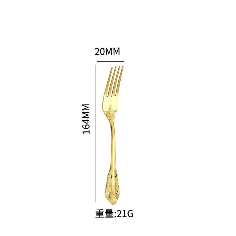 クロスボーダーステンレスナイフフォークスプーンレトロレリーフ食器セットギフトボックスホテルレストラン宮廷ステーキナイフフォークスプーン|undefined