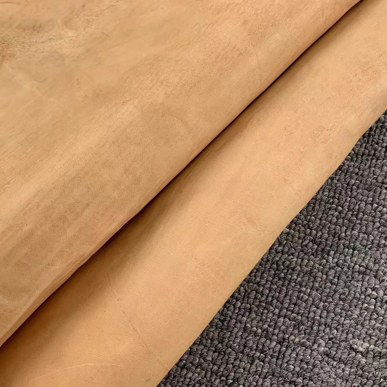 启航 进口皮料手工DIY 原色软植鞣马皮 1.2 适中 MP49