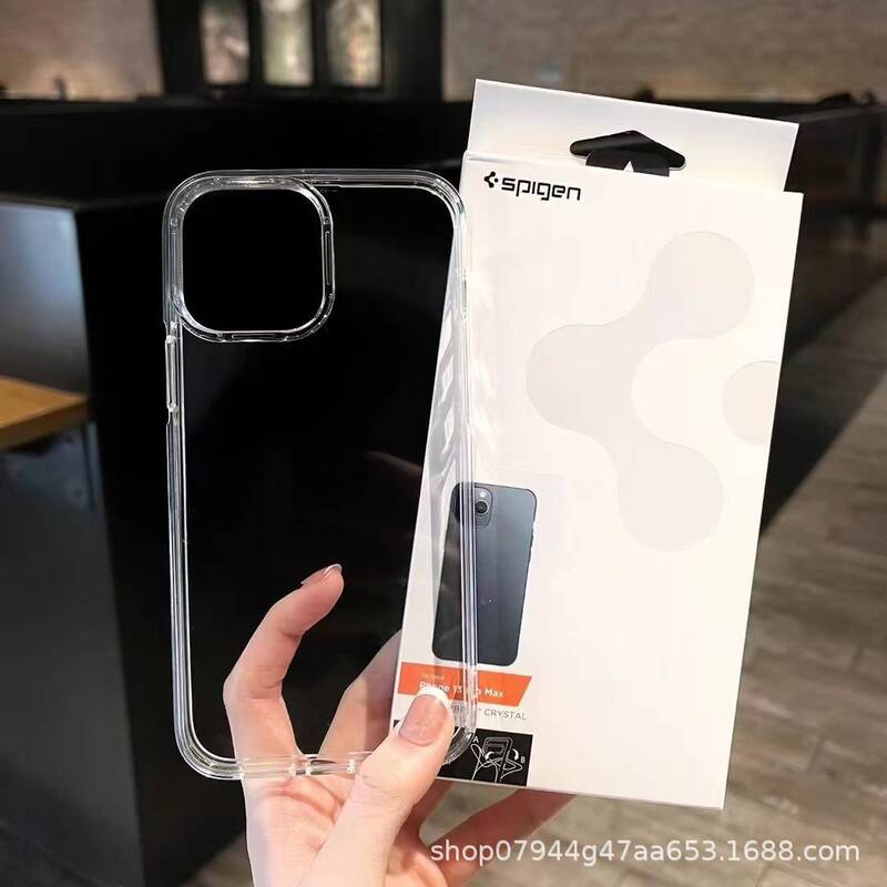 Suitable for Apple 17Air Transparent 16Promax Anti-Fall Spigen Samsung S25Ultra Simple 15 Mobile Phone Case