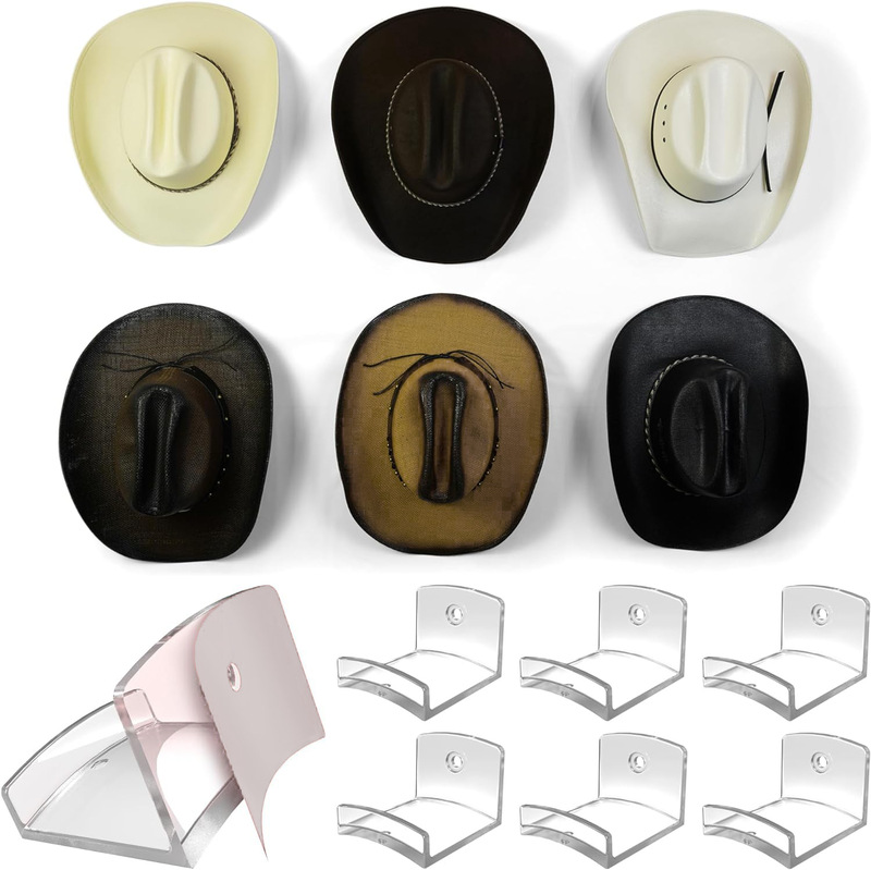 Amazon New Sticky wall cap hooks wall acrylic sticky hat hook