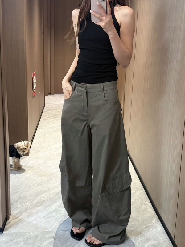美式阔腿工装牛仔裤女秋冬牛仔阔腿裤女小个子裤子女高腰显瘦女款|undefined