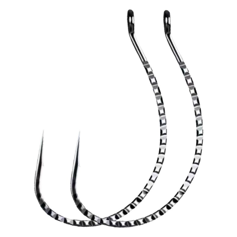 Kirin Inverted Fishing Hook 8003 Dragon Scale Fish Hook for Topmouth Fish Kite Fishing Rig Wacky Hook for Mandarin Fish and Catfish Bottom Fishing