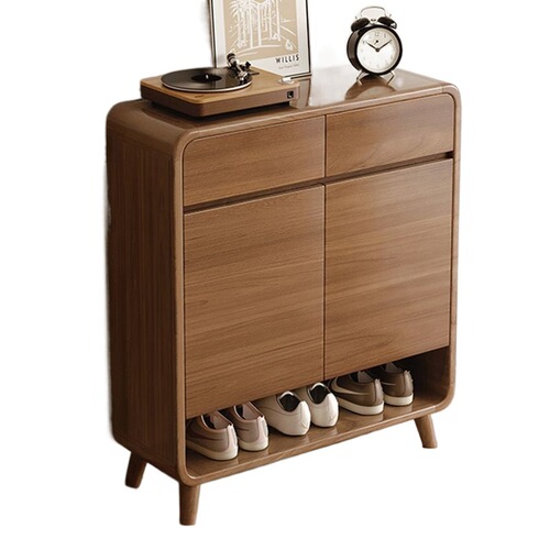 Zsr solid wood shoe cabinet doorway household large-capacity entrance cabinet one-in-one economical storage locker new style