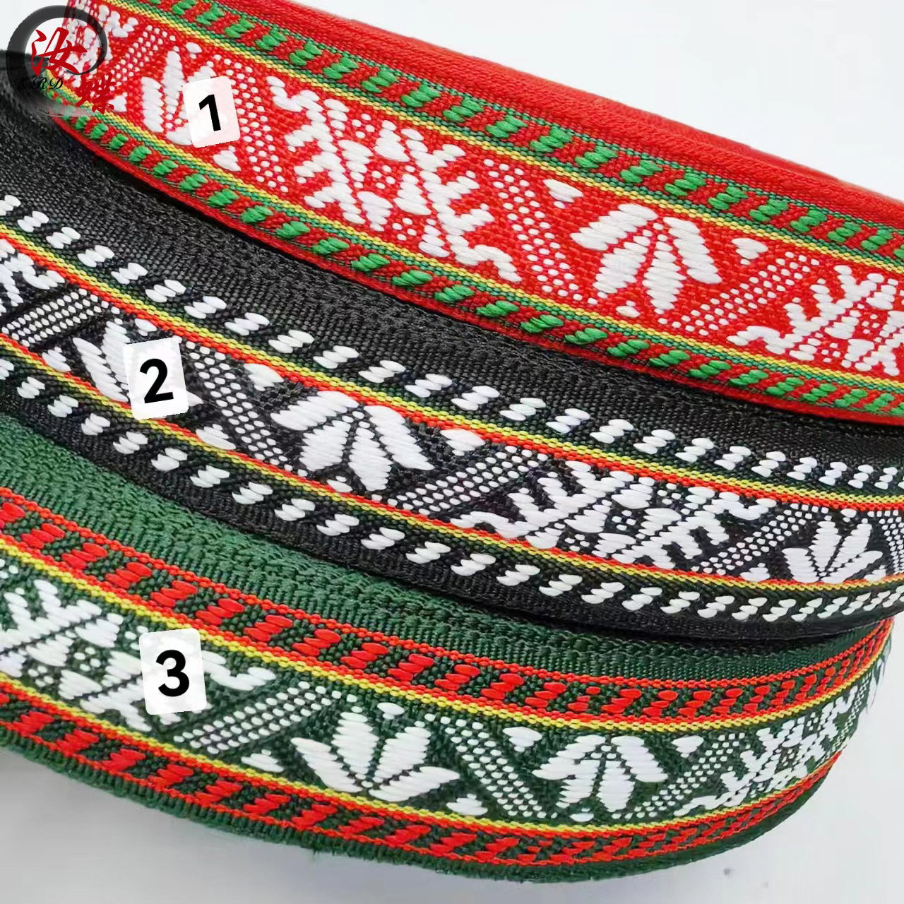 汝蝶 2.5cm民族花边 古装汉服提花织带 领口服装辅料手工DIY配件