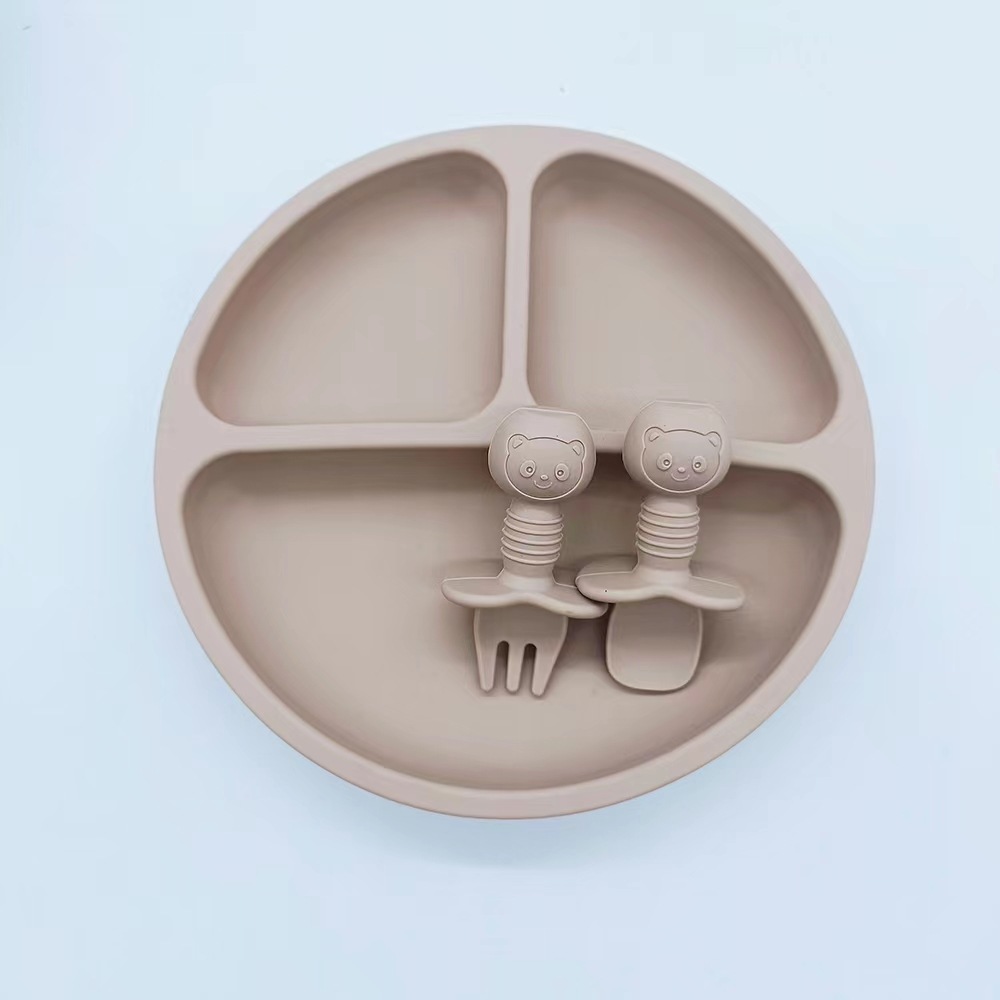 儿童喂养餐具套装组合 silicone children feeding sets