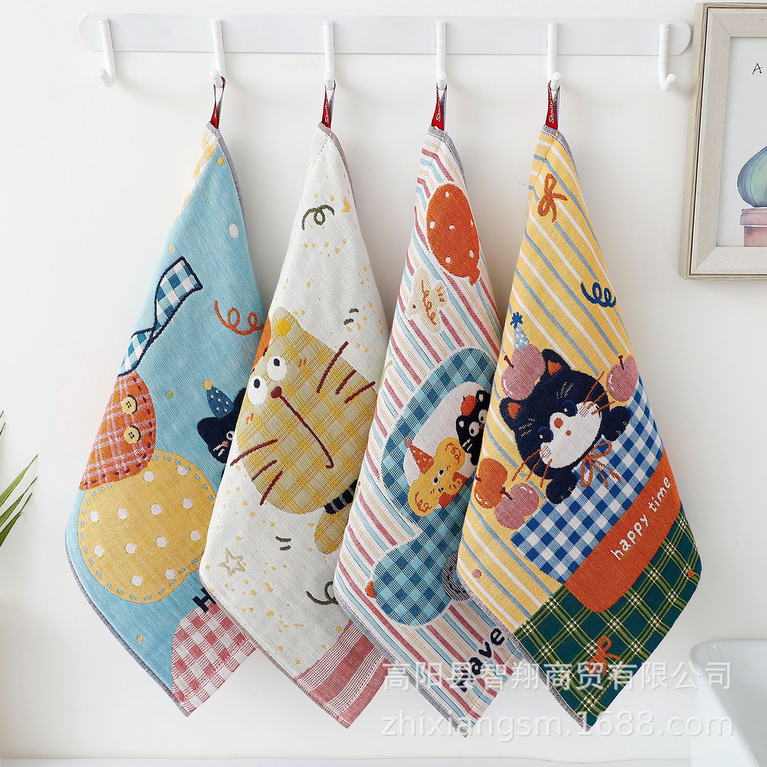 cotton gauze cartoon scarf