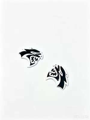 emblem, window SRT decorative sticker: Car logo - standard-dodge-hellcat-left-and-right-pair-silver-black