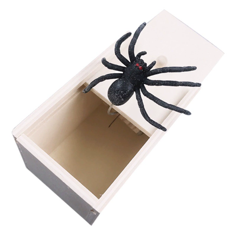 Трюк игрушка страшный деревянный ящик Паук ужас маленькая коробка Паук пародия паук шалость игрушка оптом