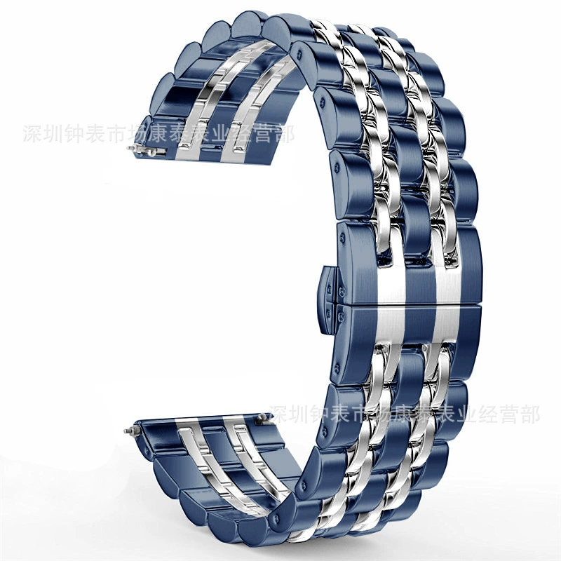 Подходит для Samsung Watch Galaxy Watch7/6/5 Huawei GT4 Seven-бусина нержавеющая сталь с металлом умные часы