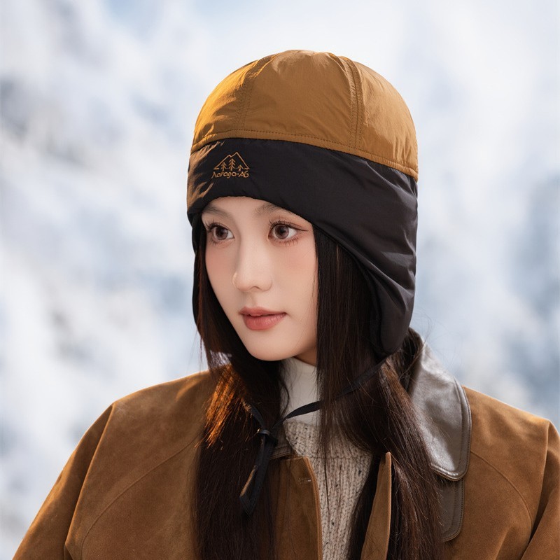 雷锋帽女士冬季加厚保暖护耳帽子户外骑行防寒滑雪加厚帽|undefined