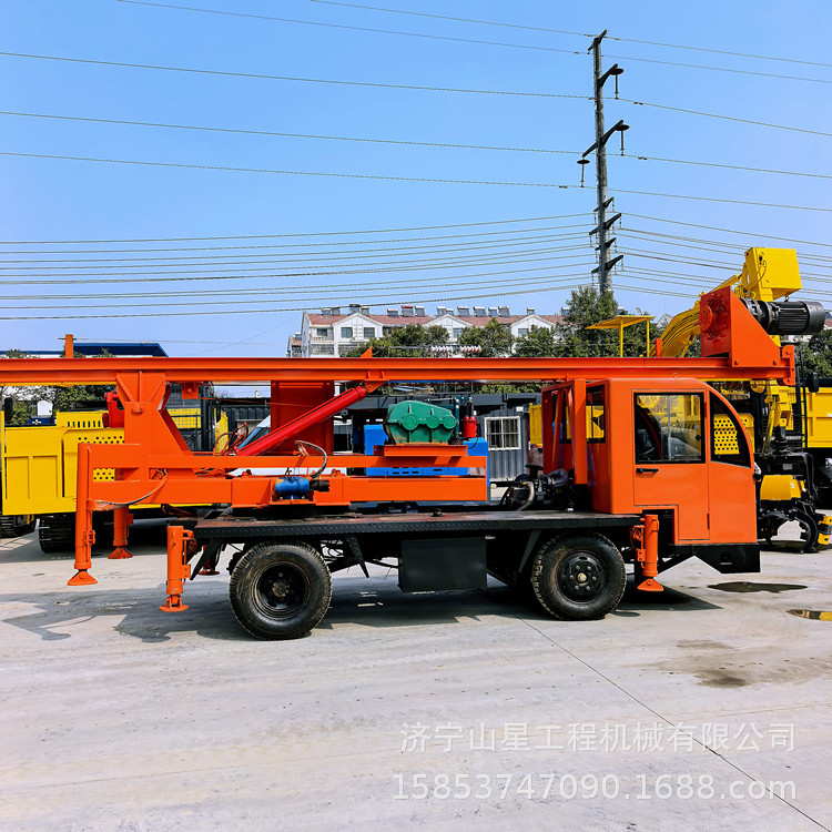 Self-Made Vehicle-Mounted 10m Spiral Drill for Foundation Pile Drilling in Low-Rise Villa Buildings, Clay Backfill Drilling Vehicle