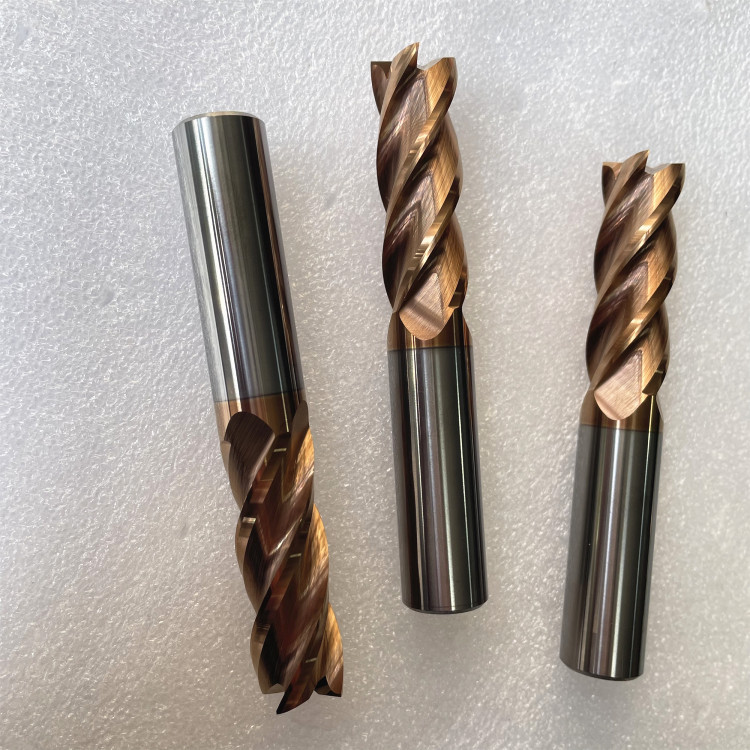 45HRC/55HRC 硬质合金4刃平头铣刀钨钢立铣刀直径10X75mm12X75