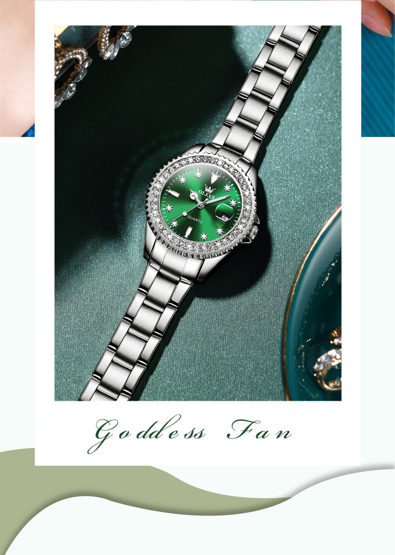 Elegantiškas moteriškas kvarcinis laikrodis su deimantais_voghion.com