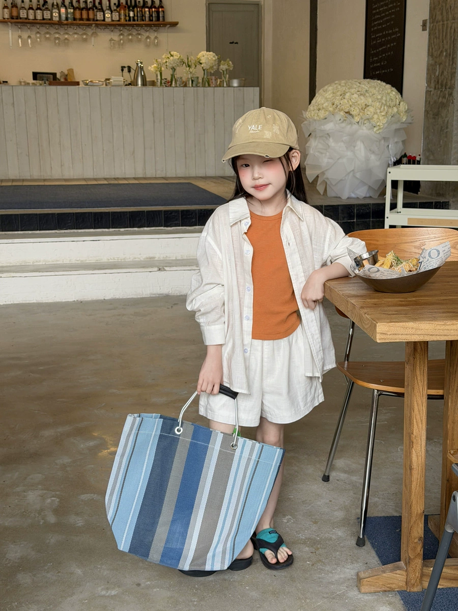 艾摩贝贝 Comfortable soft bamboo light and thin shirt, set, sun protection