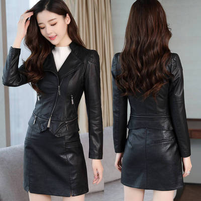 Cotton clip leather clothing Leather skirt suit 2022 Autumn and winter new pattern With cotton thickening leather clothing coat have cash less than that is registered in the accounts Self cultivation leather jacket