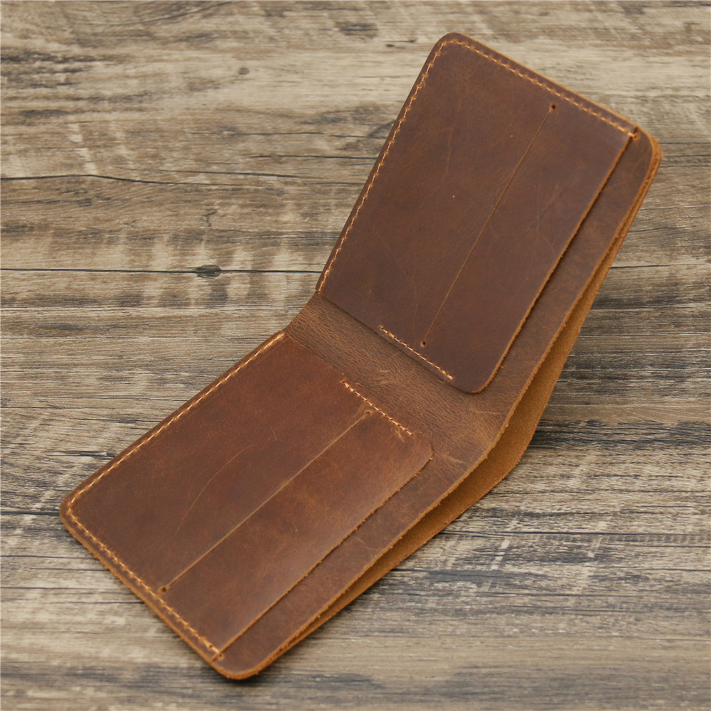 1060 Men's Crazy Horse Leather Wallet Genuine Leather Wallet Card Case Simple Retro European and American Style Foreign Trade Amazon AliExpress
